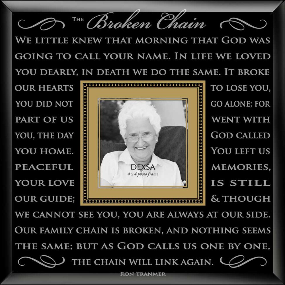 Dexsa Broken Chain Beveled Glass Photo Frame with Easel