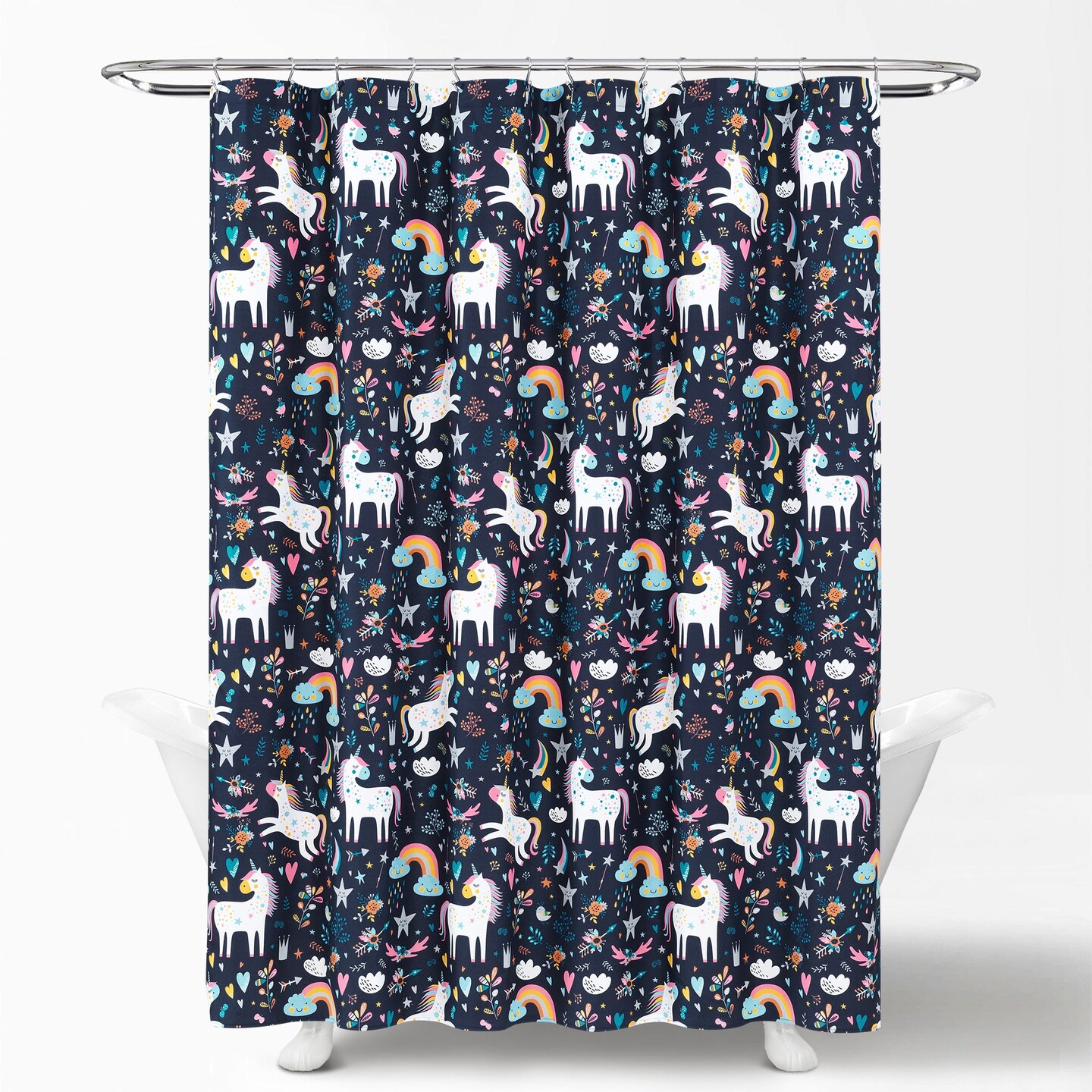 Unicorn Heart Shower Curtain