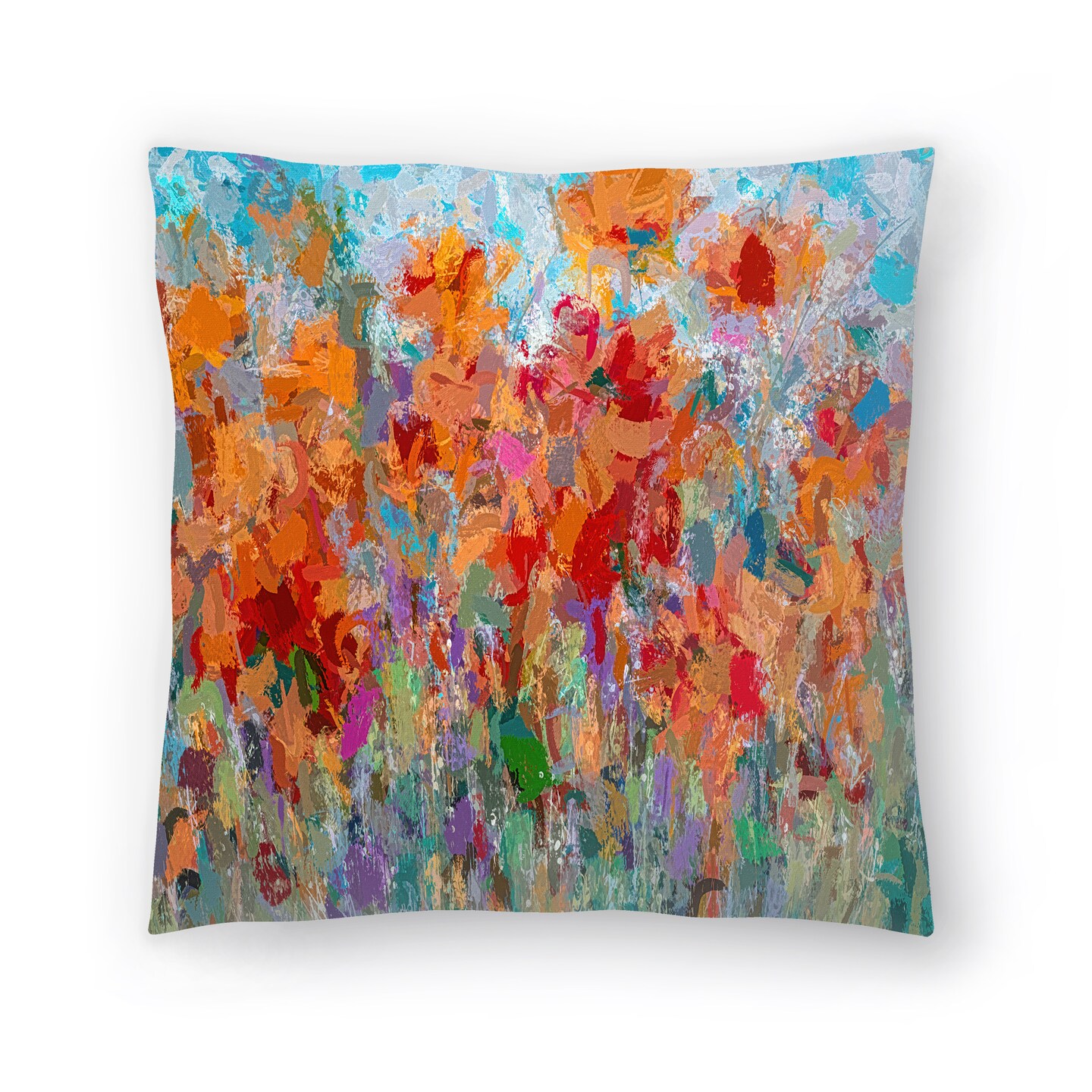 The Visionary Poetry Abstract Ii by OLena Art Throw Pillow - Americanflat