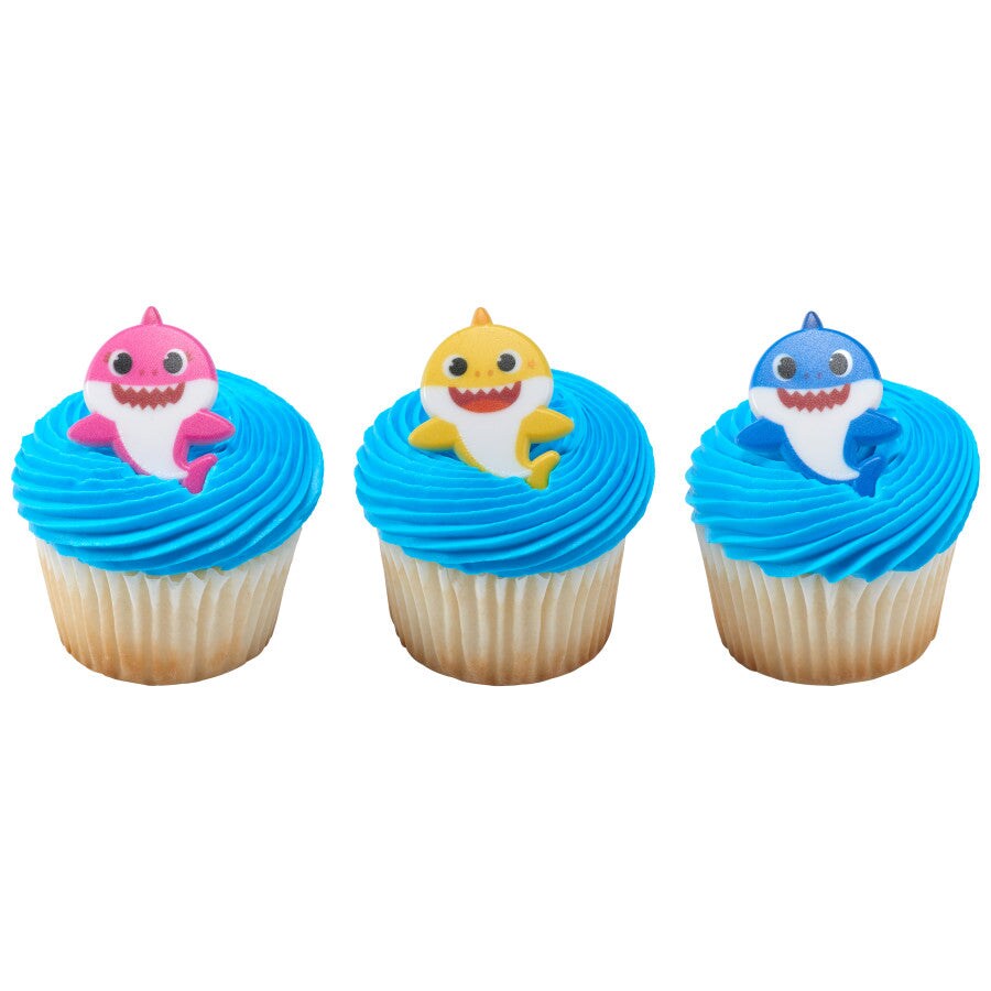 Baby Shark Mommy, Daddy, and Baby Rings, 12ct