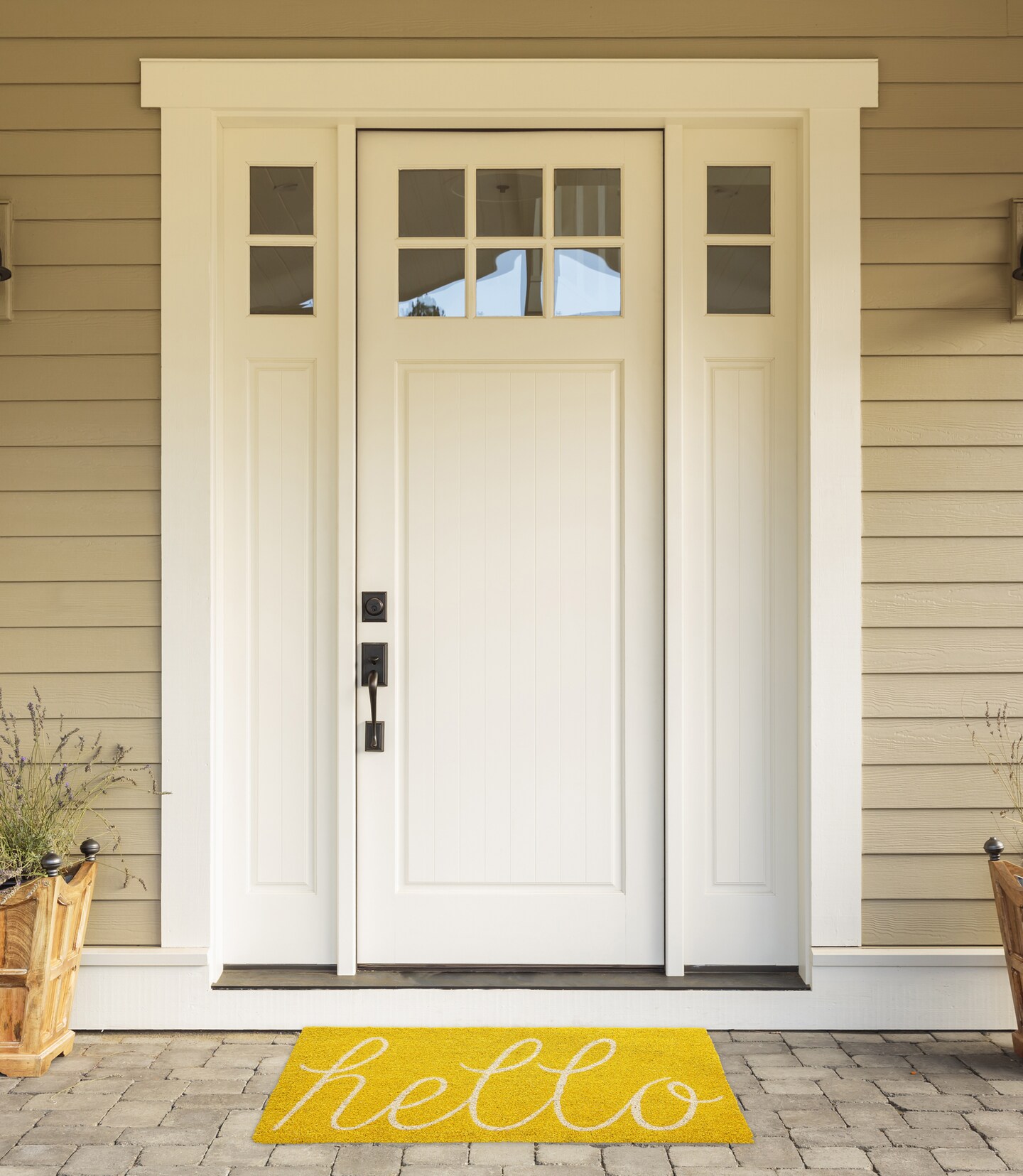 DII Yellow Hello Doormat