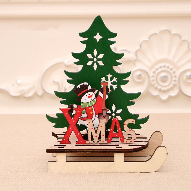 Christmas Wooden Ornament Xmas Tree Creative Craft For Home New Year