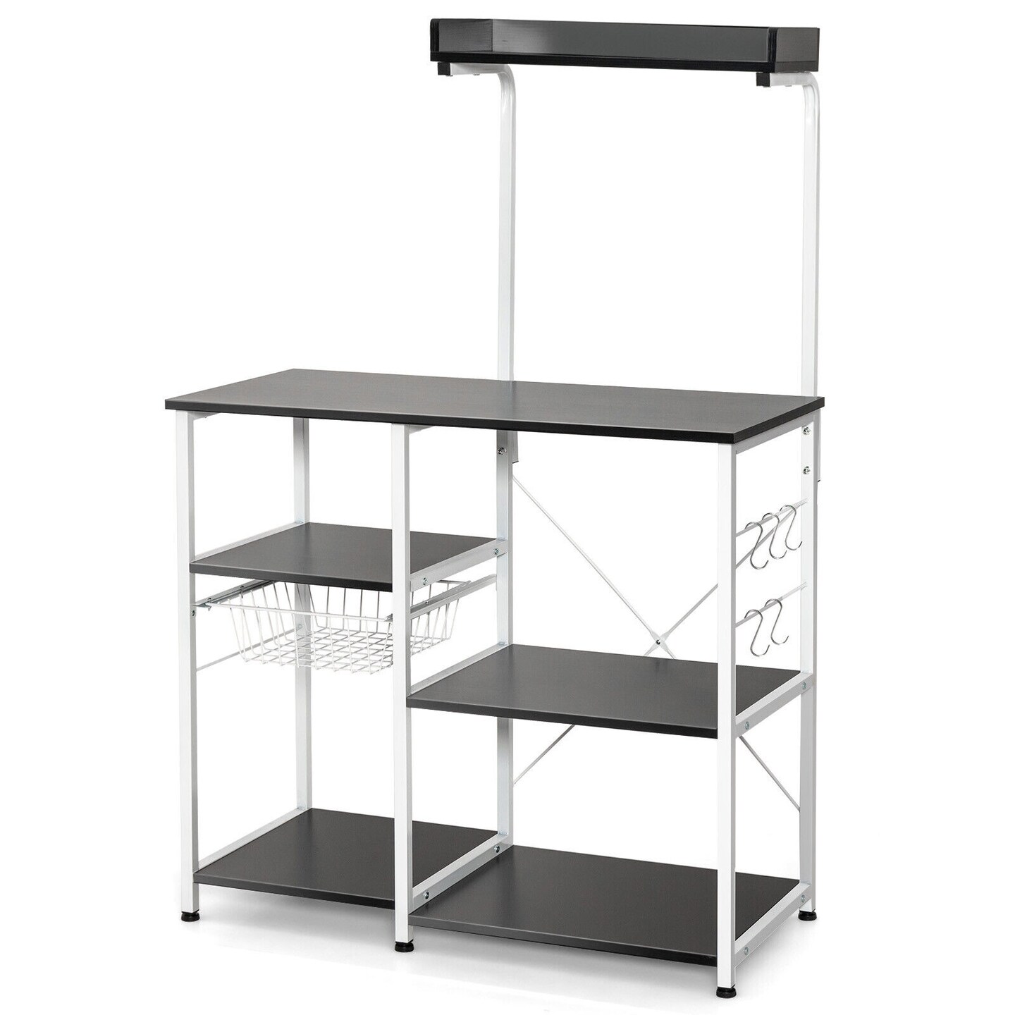 4 Tier Vintage Kitchen Baker&#x27;s Rack Utility Microwave Stand