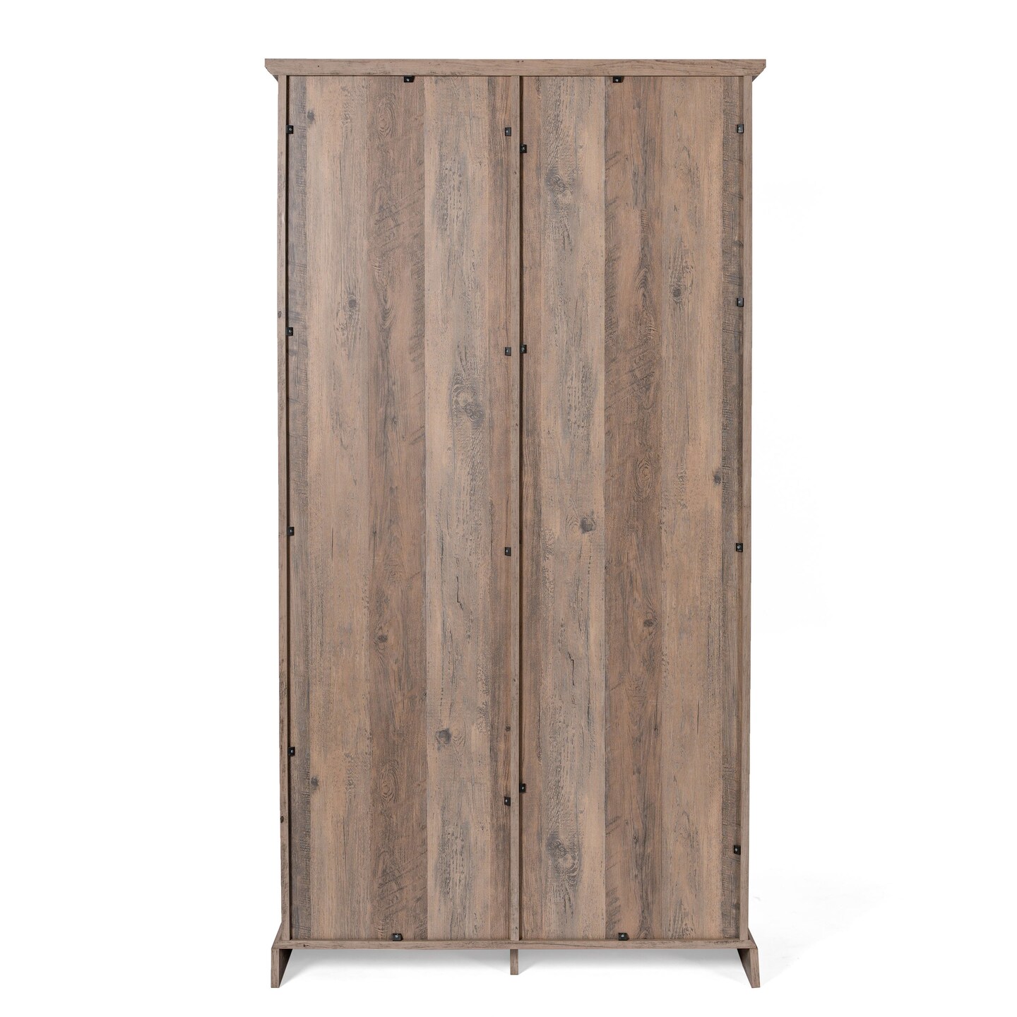Merrick Lane Finnoula Farmhouse Storage Cabinet, Semi-Open Storage with Sliding Barn Door