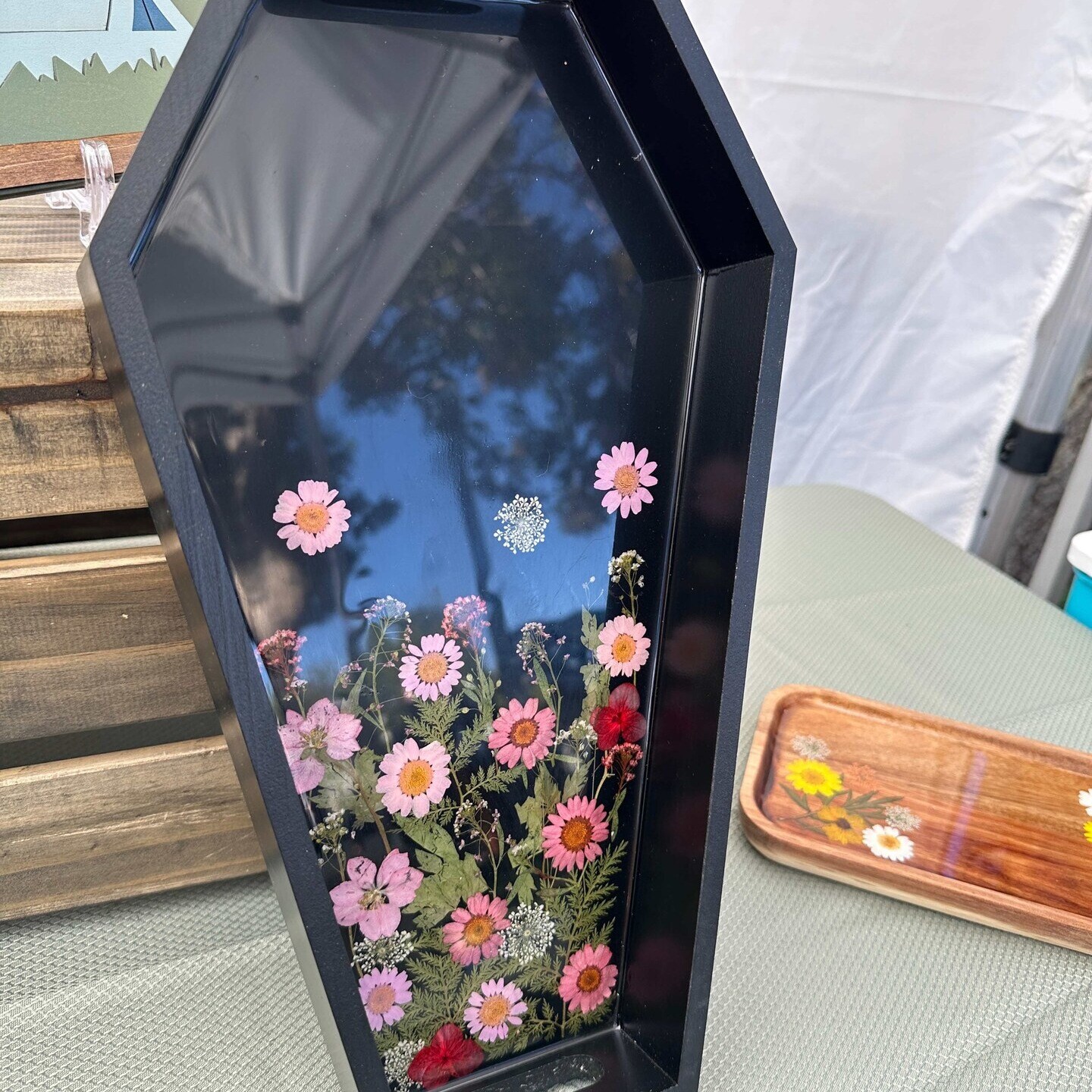 Floral Coffin Serving Tray image 1