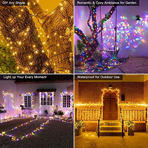 Ollny Christmas Lights Outdoor String Lights 210ft/640 LED Super Long  Multicolor 11 Modes&Timer Remote Waterproof Plug in Fairy Light for Xmas  Tree Patio Holiday Indoor Decorations Warm White