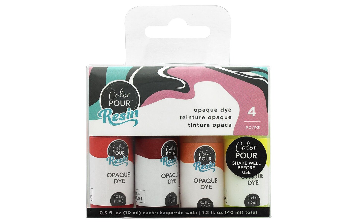 AMC Color Pour Resin Dye Opaque Warm 4pc