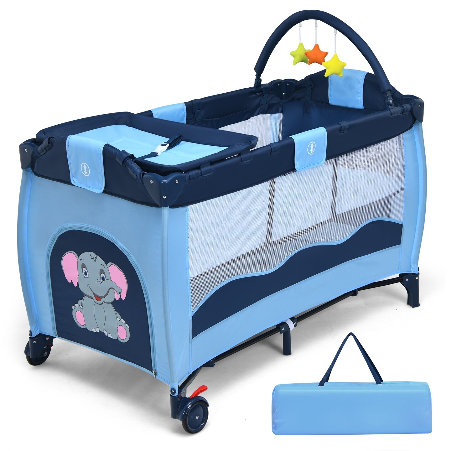 Portable baby crib for top travel