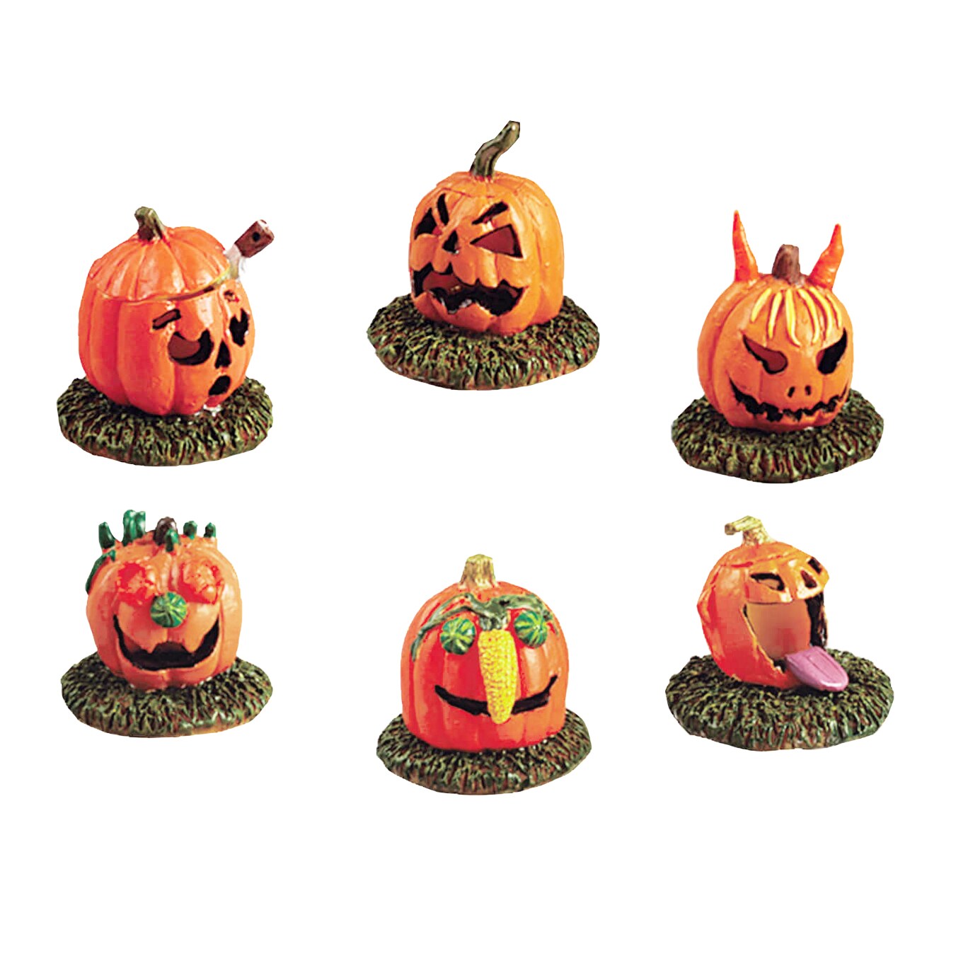 Lemax&#xAE; Spooky Town&#x2122; Halloween Village Accessory: Pumpkin People, Set of 6