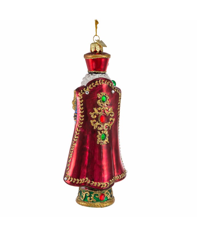 Glass Nutcracker Soldier Ornament