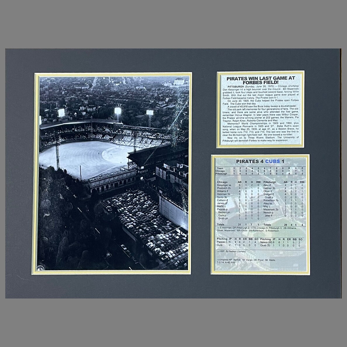 Forbes Field Pittsburgh Pirates Last Game Tribute