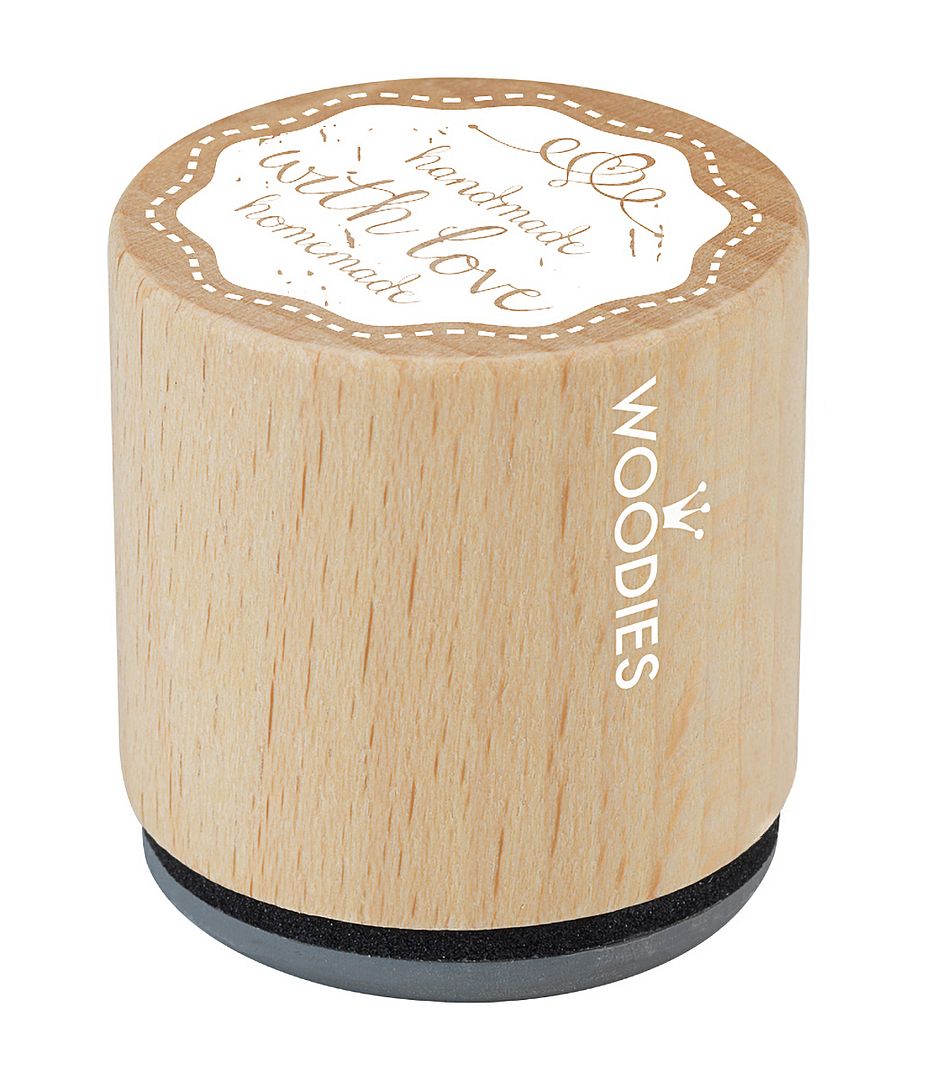 WOODIES Holiday Stamp, Homemade with Love Impression, 1-3/16&#x22; diameter Impression, Stamp Pad Sold Separately