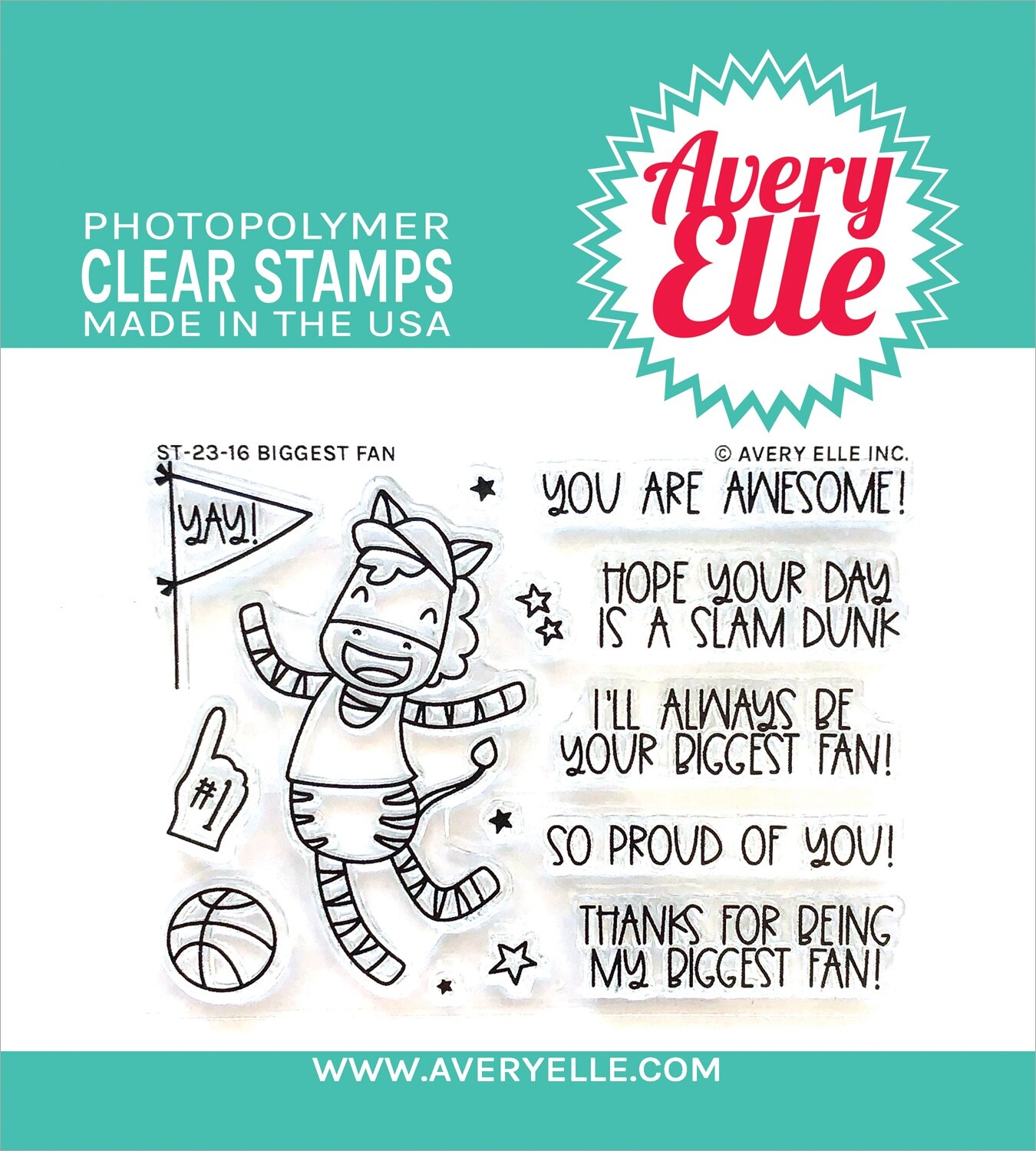 Avery Elle Clear Stamp Set-Biggest Fan