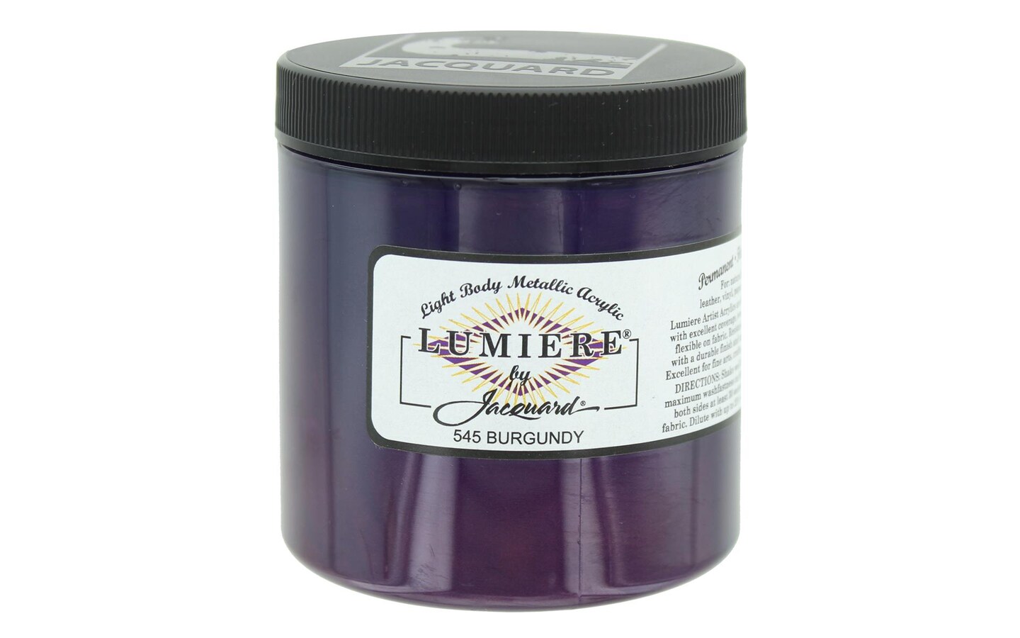 Jacquard Lumiere Metallic Acrylic Paint  Burgundy