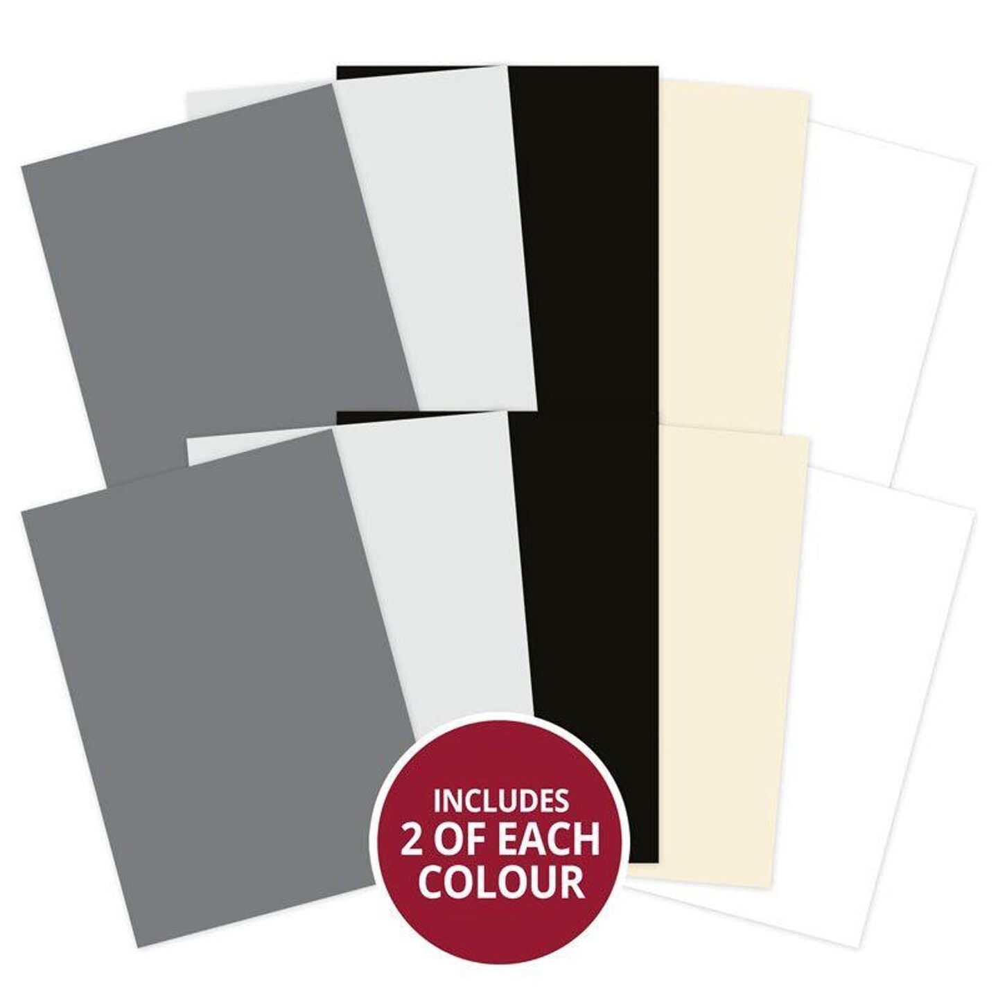 Hunkydory Crafts Adorable Scorable A4 Cardstock x 10 sheets - Monochrome Shades
