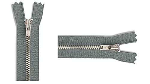 #3 Nickel Pants Light Weight YKK Zippers - Color: Dark Grey #578 - Choose Your Length - Made in The United States (1 Zipper Per Pack) (11" Inches)