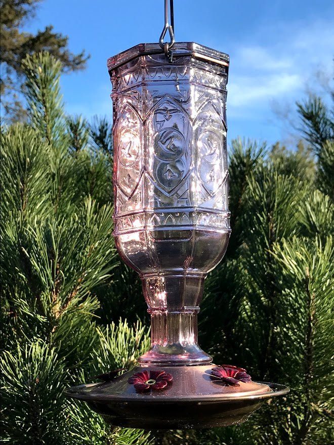 Hummingbird Feeder Pretty in PINK Antique-Inspired