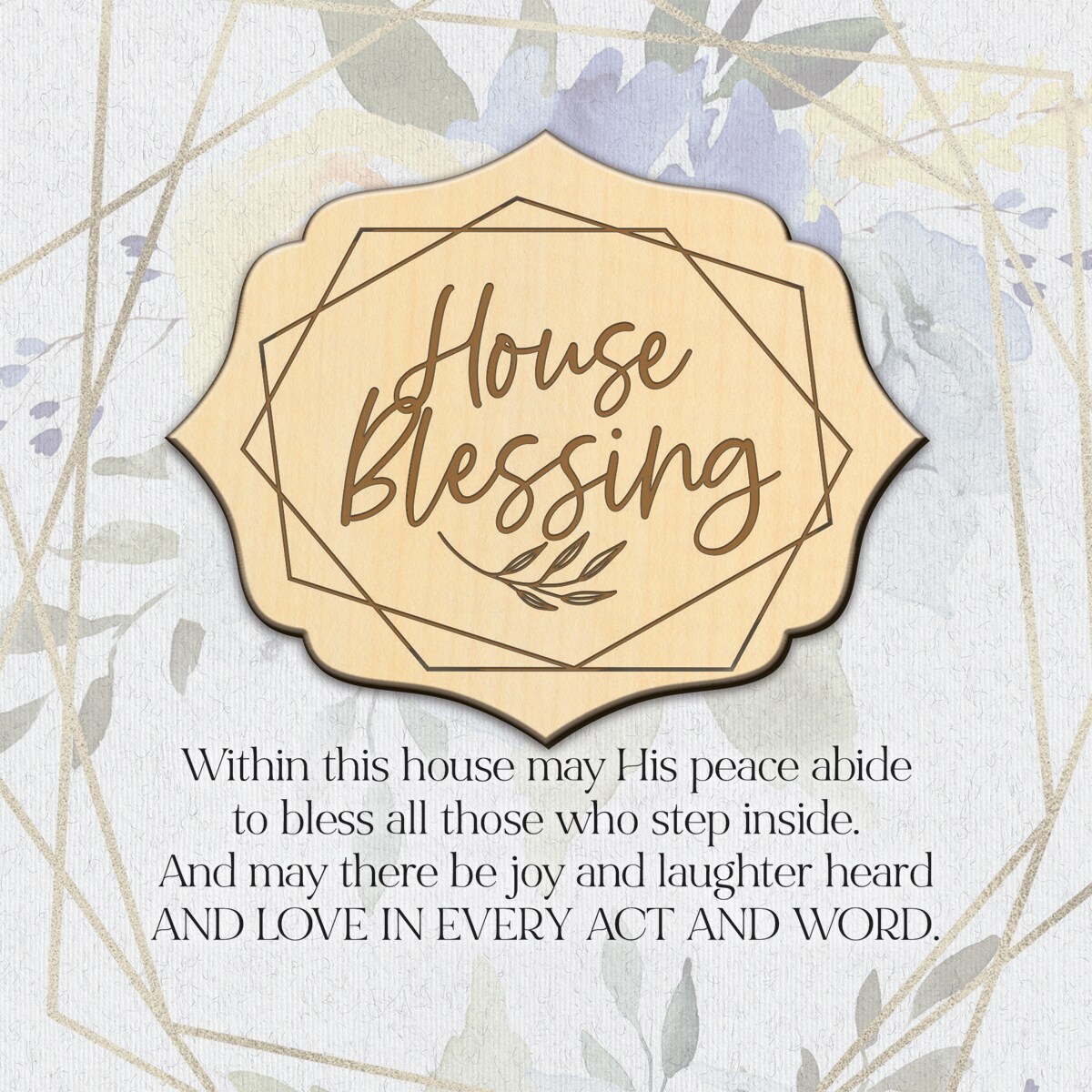 Dexsa House Blessing Meadow Wood Plaque 6 inches x 6 inches