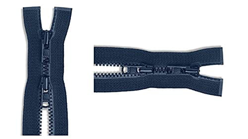 #3 Molded Vislon YKK Jacket 2-Way Lightweight Separating Zipper - Choose Your Length - Color: Navy #560 - Made in The United States (1 Zipper Per Pack) (28&#x22; Inches)