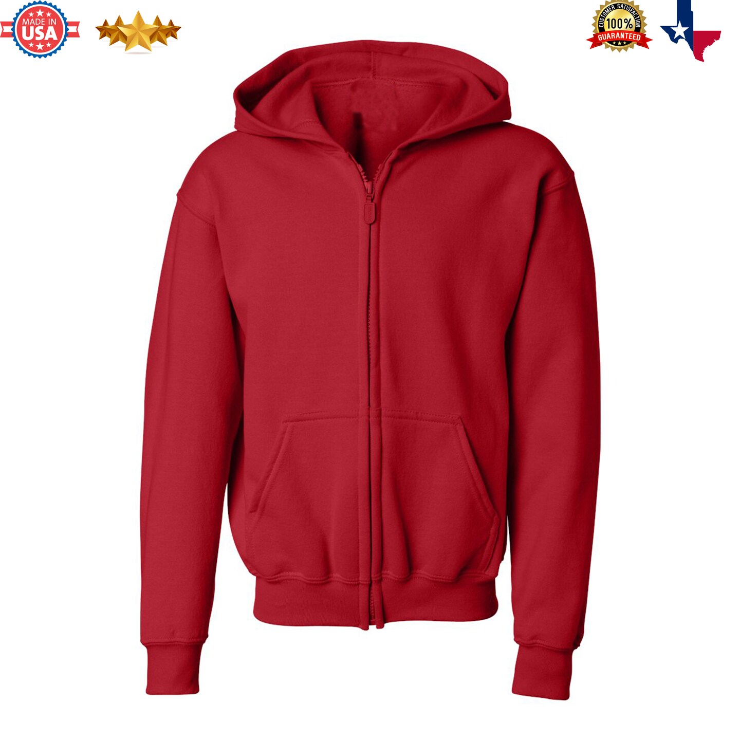 Gildan® Heavy Blend Youth Full Zip Hooded Long Sleeve Sweatshirt