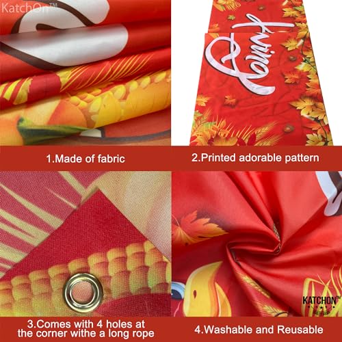 Happy Thanksgiving Banner Outdoor - Xtralarge 120x20 Inch | Thanksgiving Fence Banner for Thanksgiving Banner Decorations | Thanksgiving Banners for Outside for Thanksgiving Yard Decorations