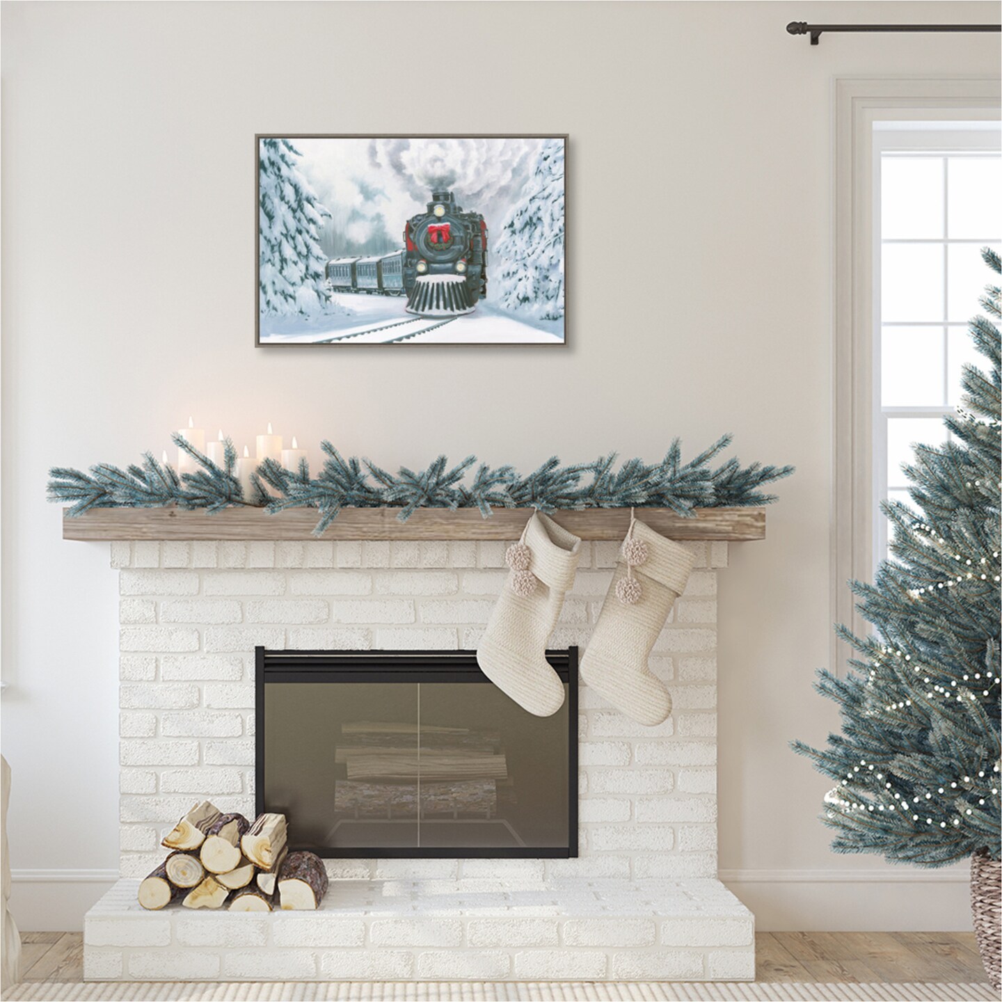 Christmas Train by Wellington Studio Canvas Art Framed