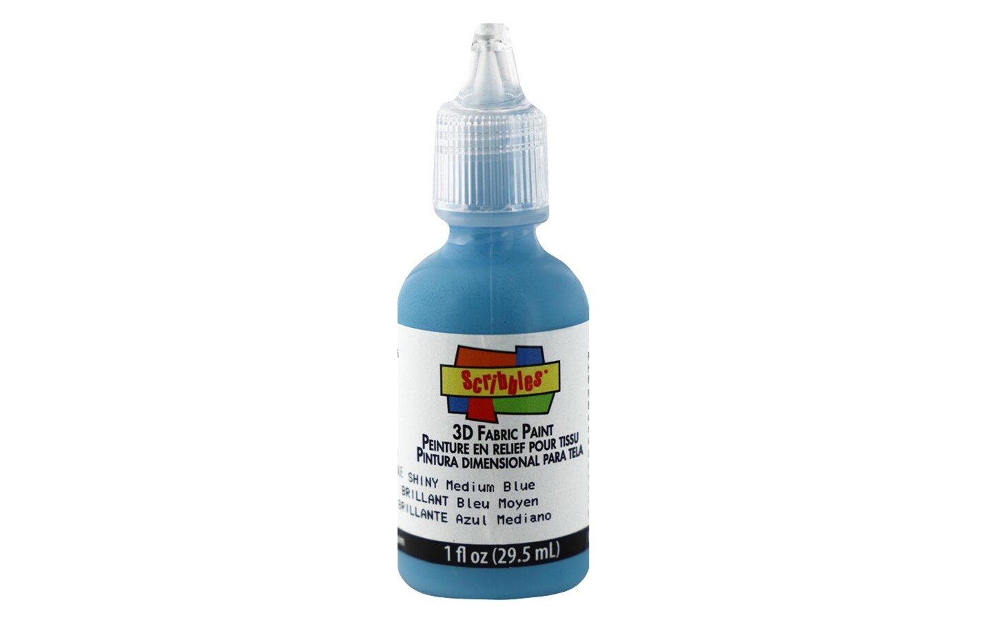 Scribbles Fabric Paint 1oz Shiny Medium Blue