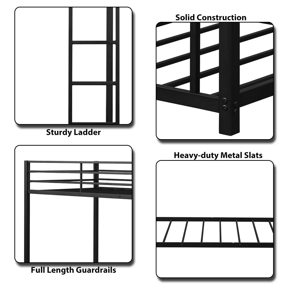 Metal Bunk Bed Twin Over Classic Bunk Bed Frame