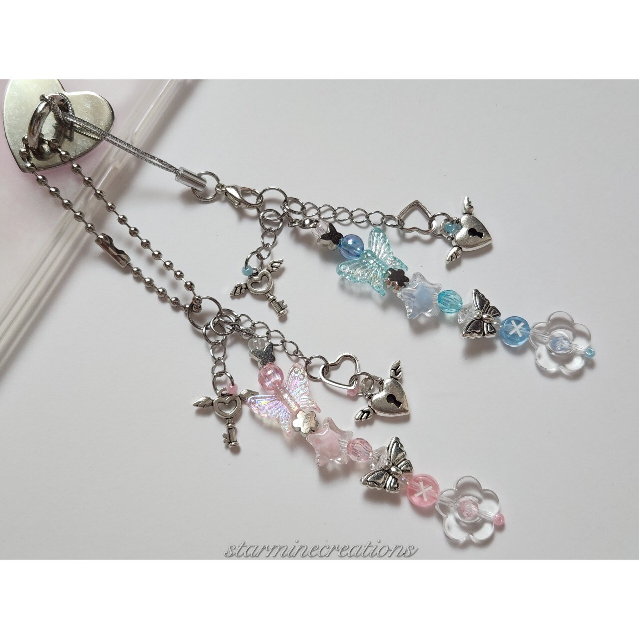 Sweet Key Phone Strap ~ Beaded Keychain Phone Charm Y2k Aesthetic Cute Girly Kawaii product 4