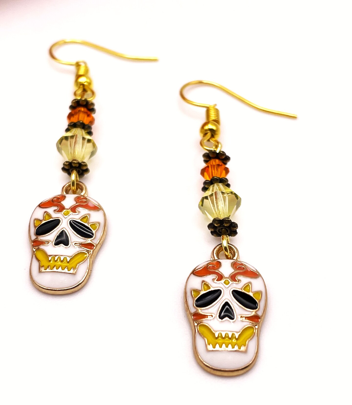 Three Skull Dangle Earrings in Sterling Silver – DBLT Designs