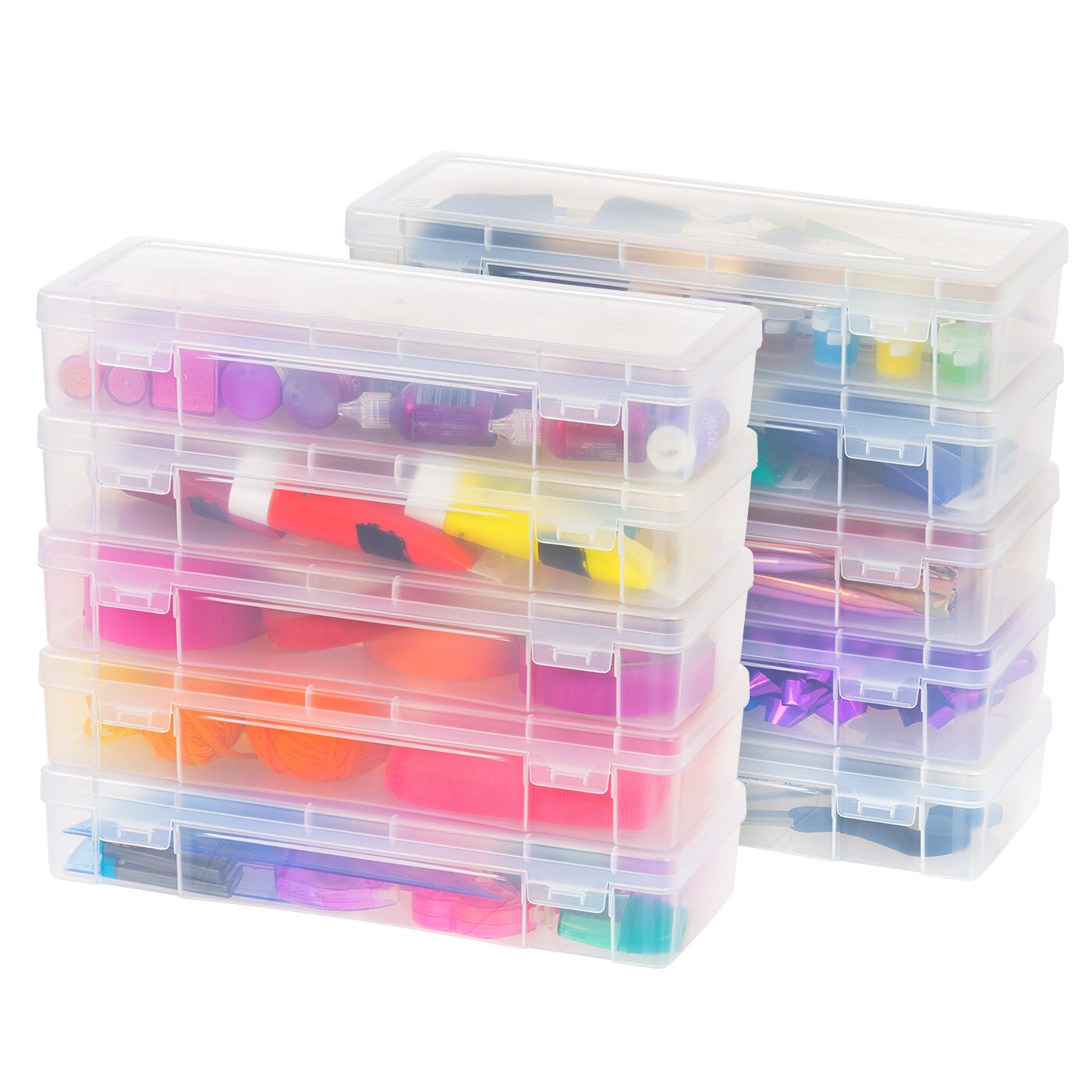 IRIS USA 10Pack 8.5 x 11 Portable Project Case Container with Snap-Tight  Latch, Clear, 10 Units - Harris Teeter