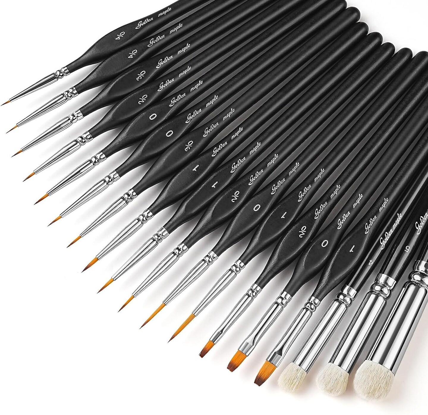 Golden Maple Miniature Paint Brushes, 15PC Model Brushes Micro Detail Paint  Brush Set, Fine Detailing for Acrylics, Oils, Watercolors & Paint by