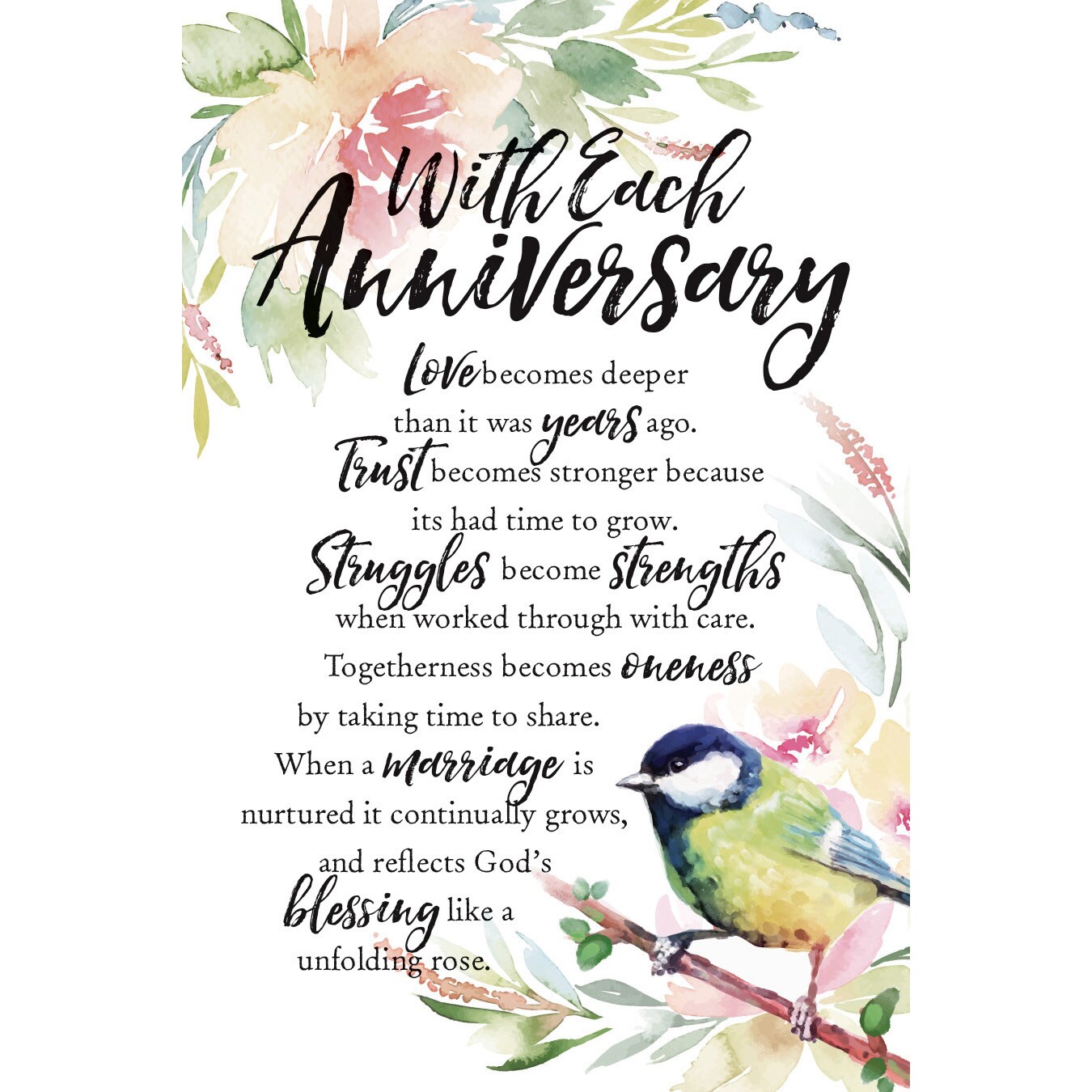 Dexsa With Each Anniversary Woodland Grace Series 6" x 9" Wood Plaque with Easel