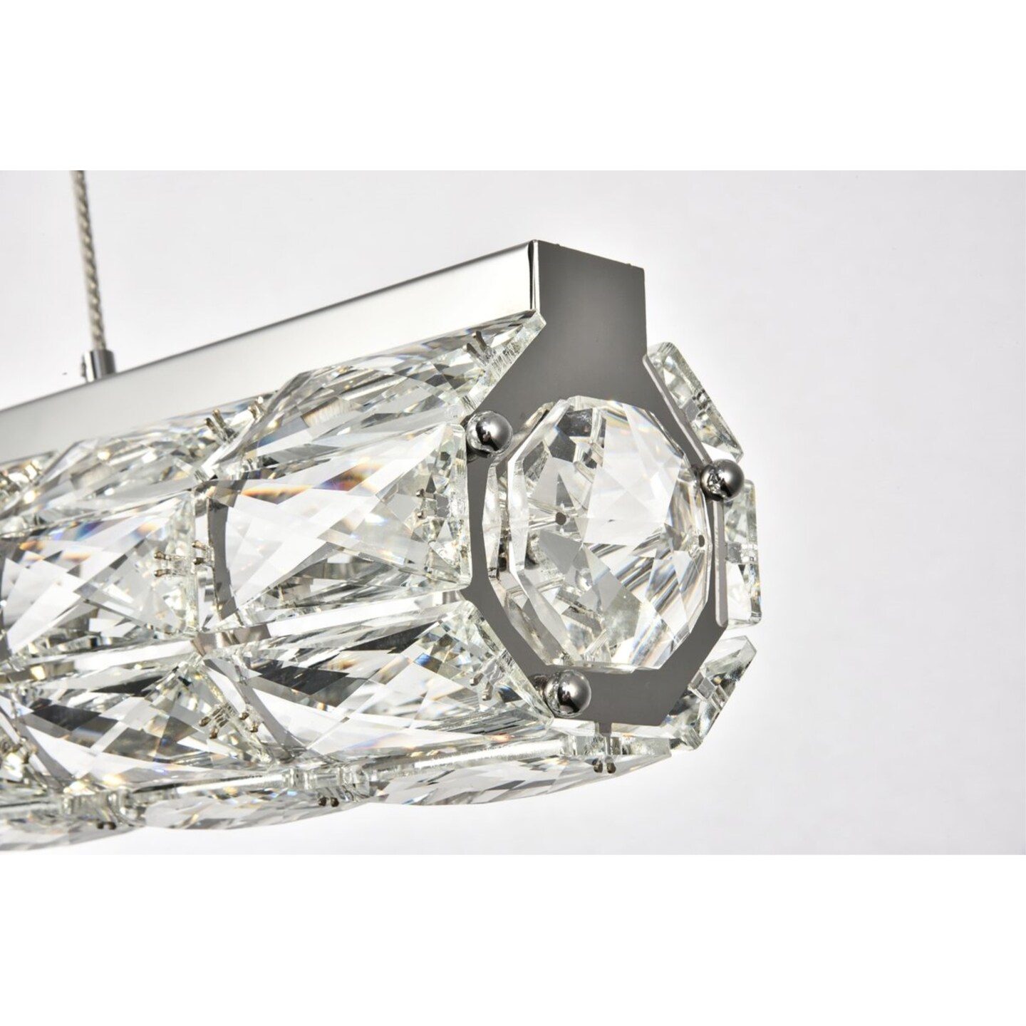 Valetta Integrated LED chip light Chrome Chandelier Clear Royal Cut Crystal
