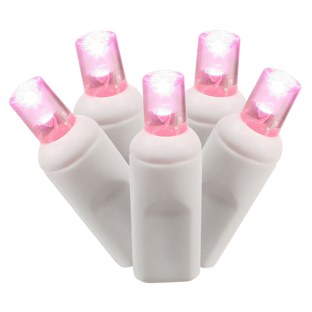 100Lt Pink LED / White Wire WA EC Set 4 in x 34 ft.