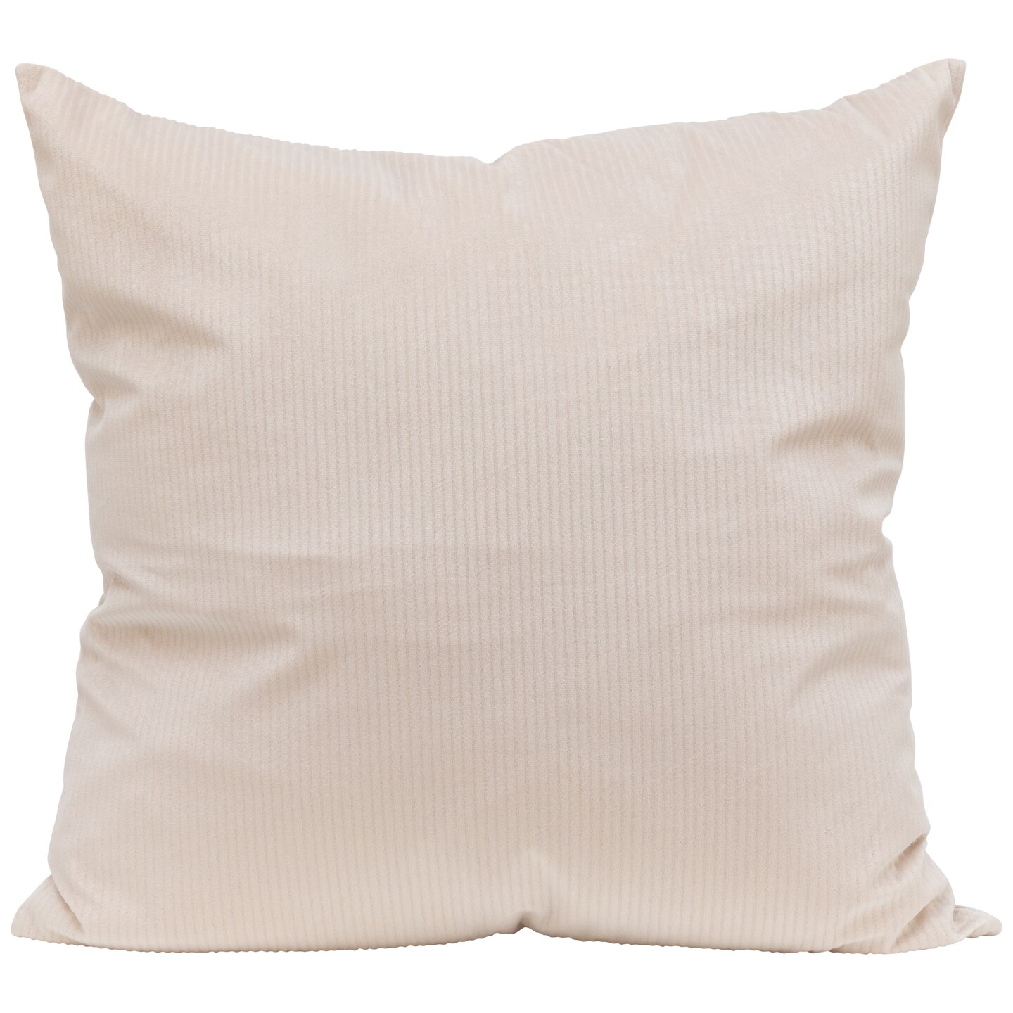 Northlight 18&#x22; Cream Corduroy Square Textured Throw Pillow