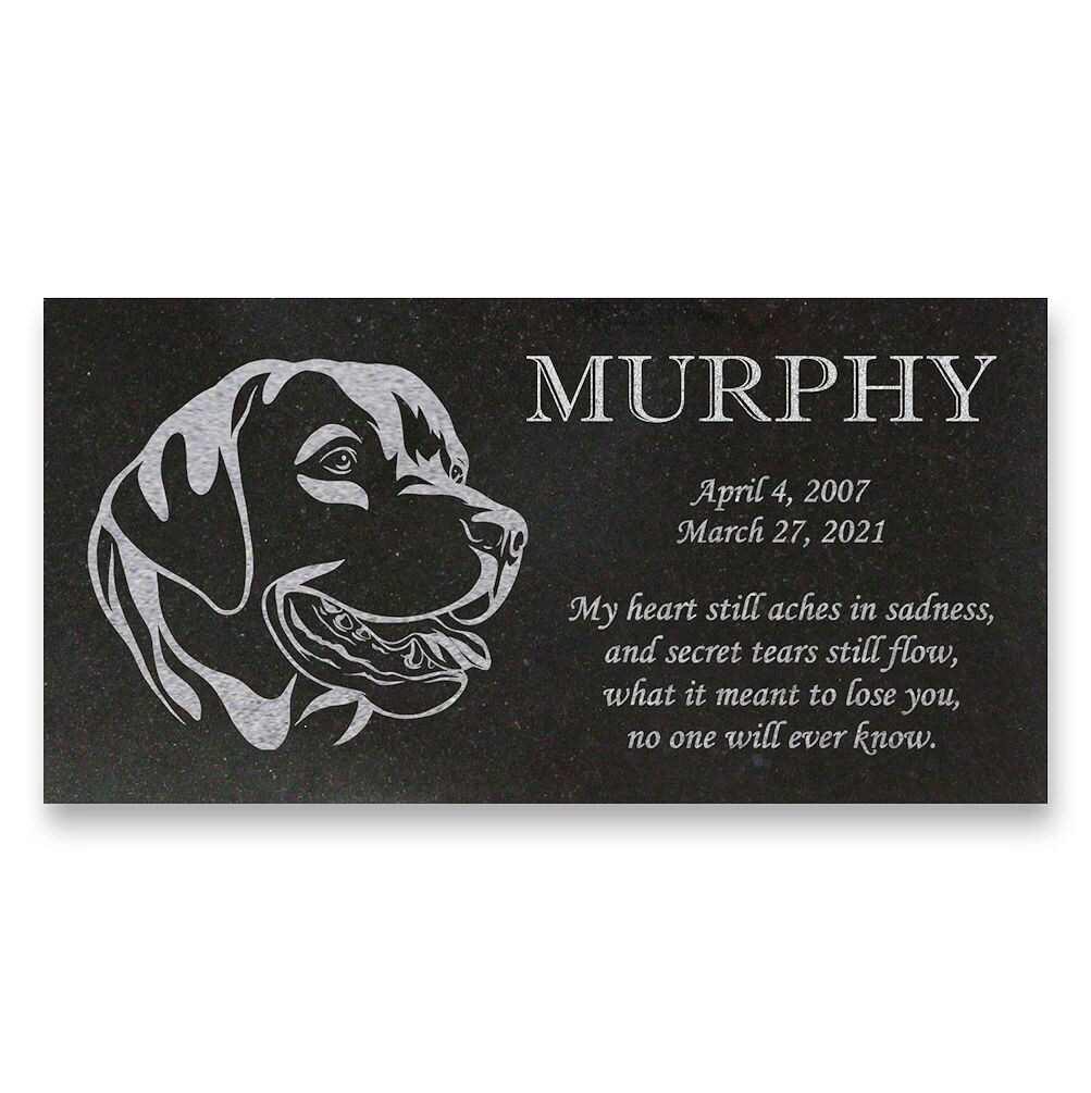 Custom Engraved Dog Memorial Stone, Medium apx. 7