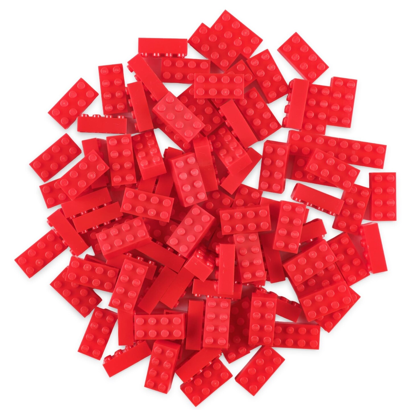 Strictly Briks Classic Bricks Starter Kit, Red, 96 Pieces, 2x4 Inches, Building Creative Play Set for Ages 3 and Up, 100% Compatible with All Major Brick Brands