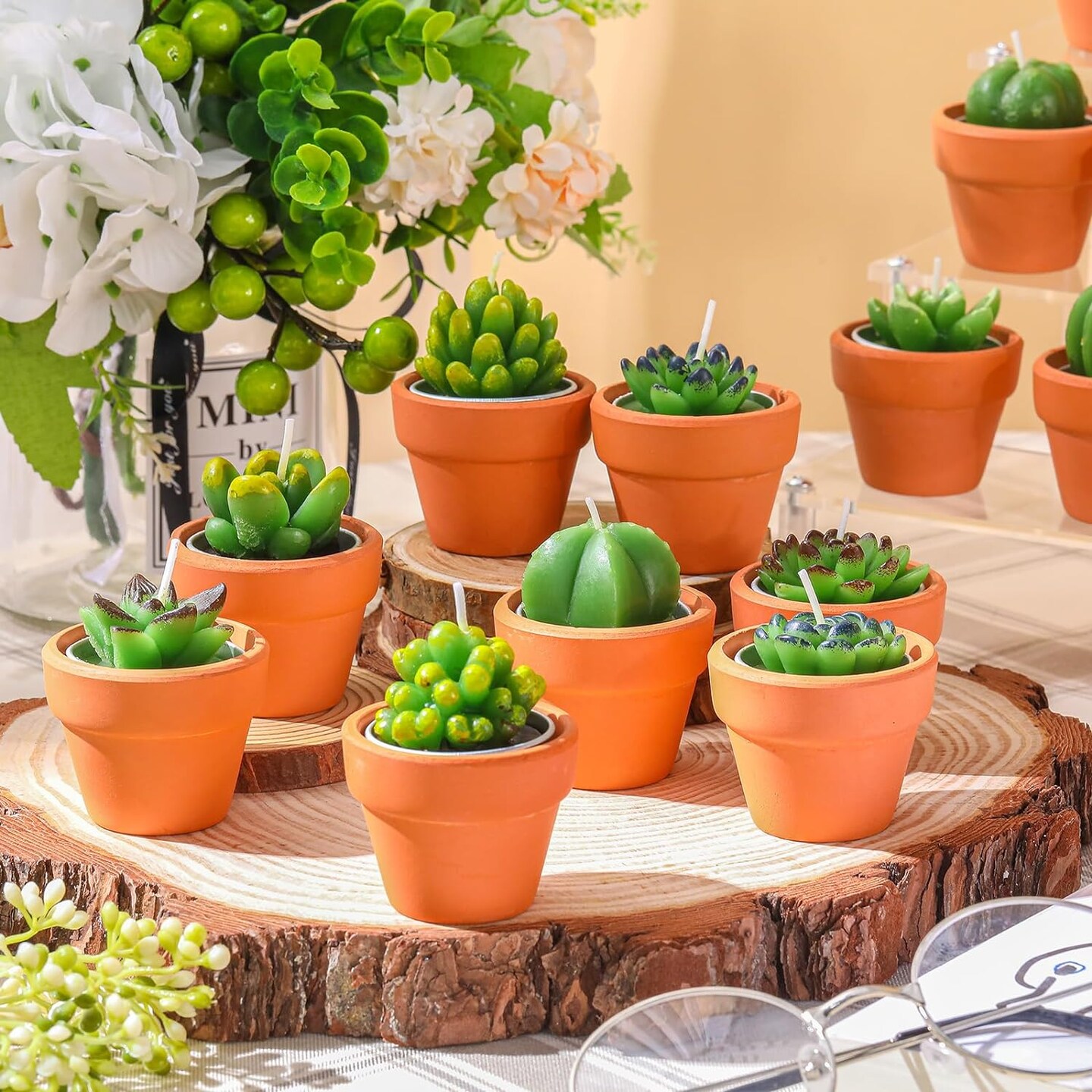 36-Pieces Succulent Tealight Candles