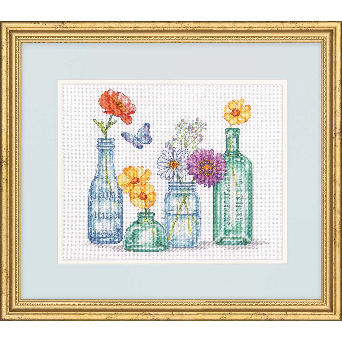 Dimensions  Wildflower Jars Counted Cross-Stitch Kit