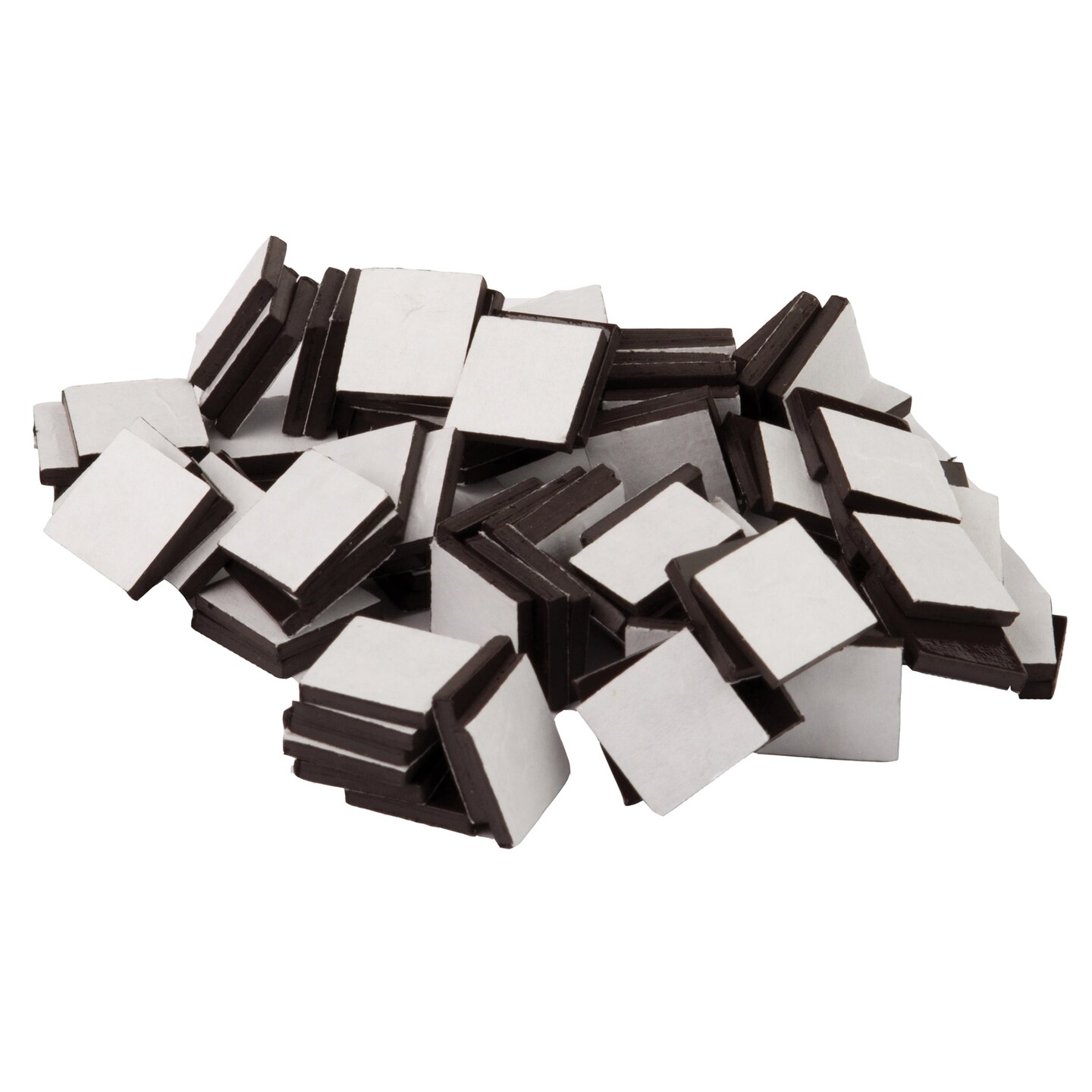 Adhesive Magnetic Squares, 100 Per Pack, 6 Packs