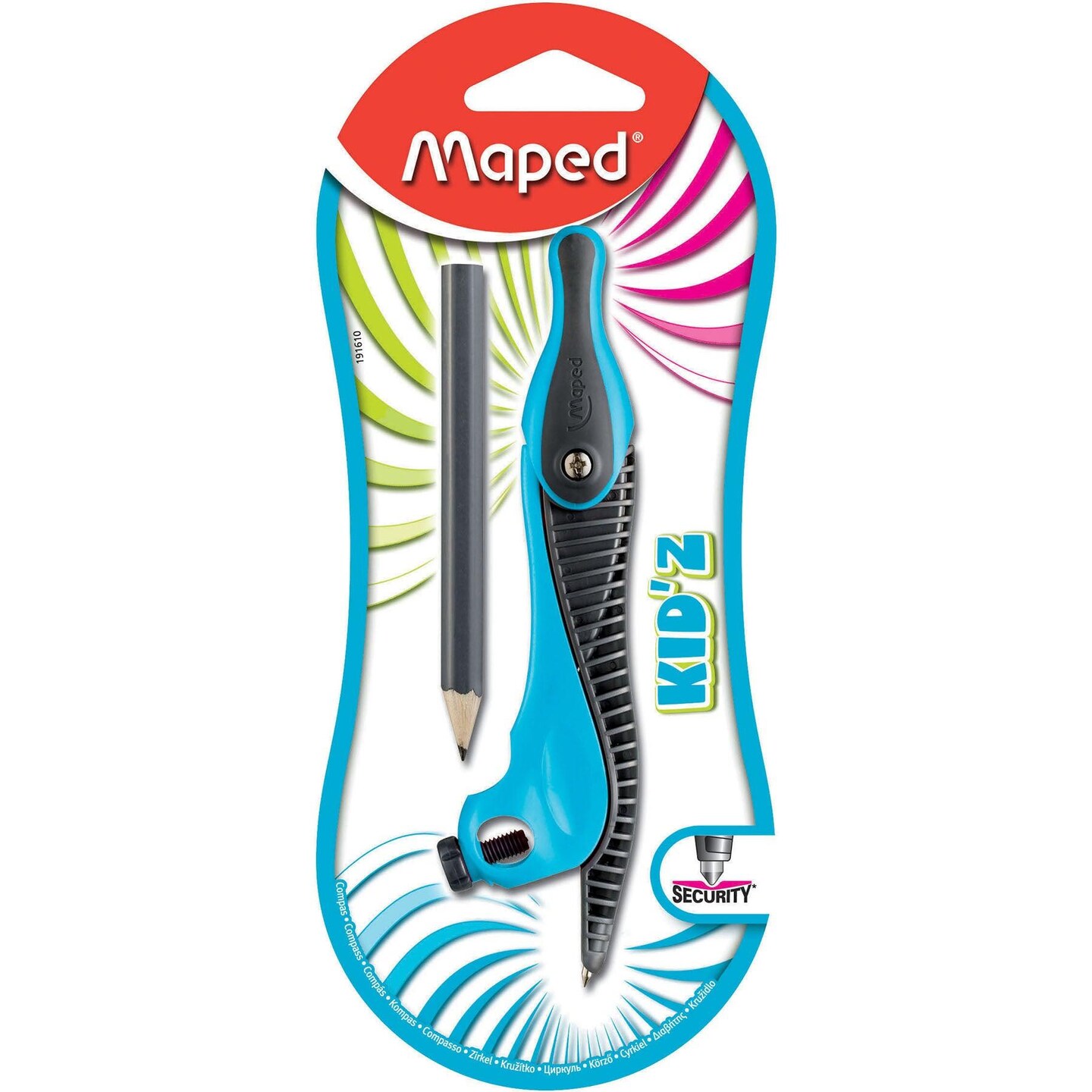 Kid&#x27;z Compass with Safety Tip + Pencil, Set of 12