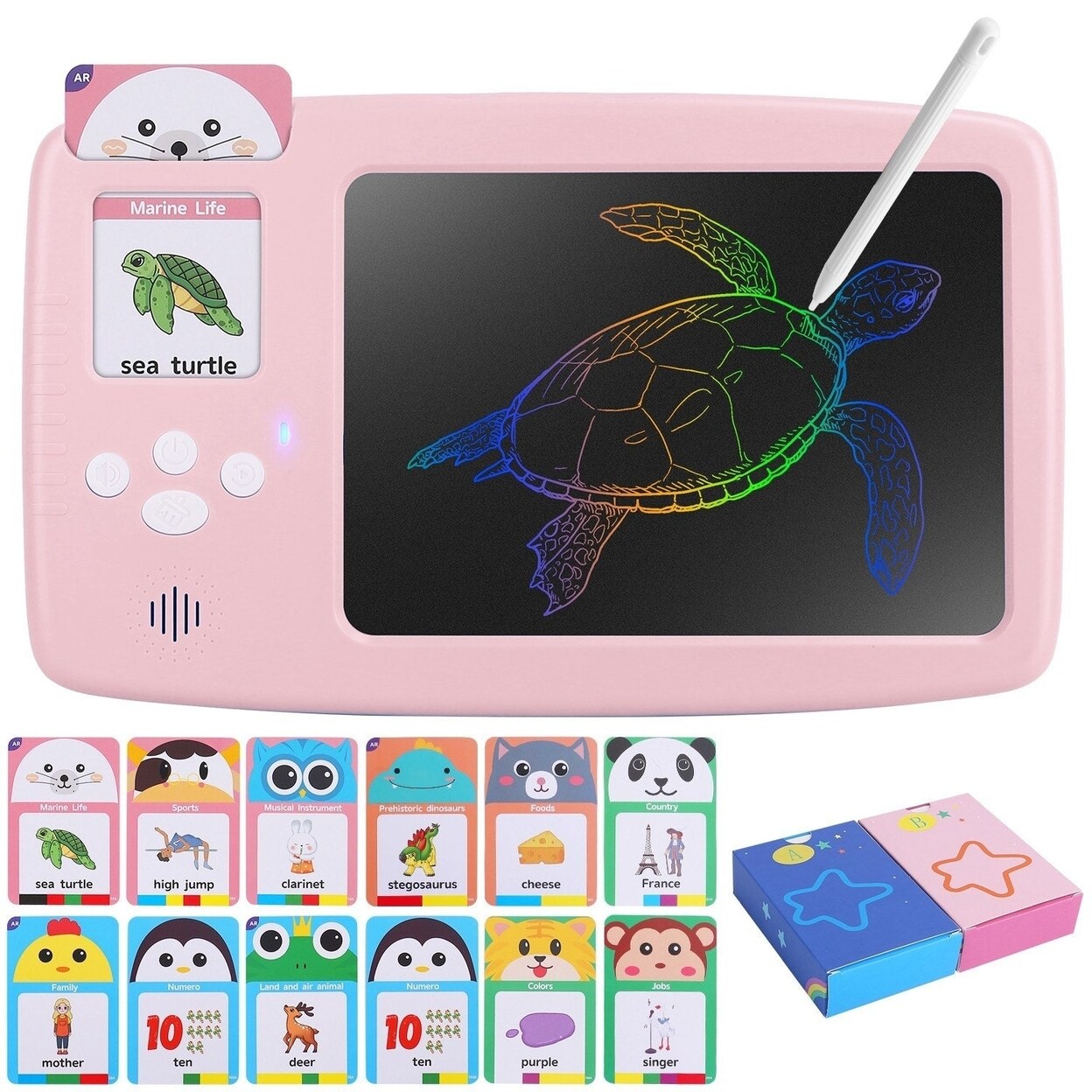 224 Words Toddler Learning Toy Talking Flash Cards With Lcd Writing