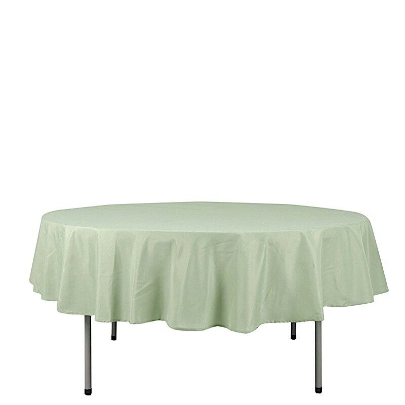 Sage Green 90&#x22; ROUND POLYESTER TABLECLOTH