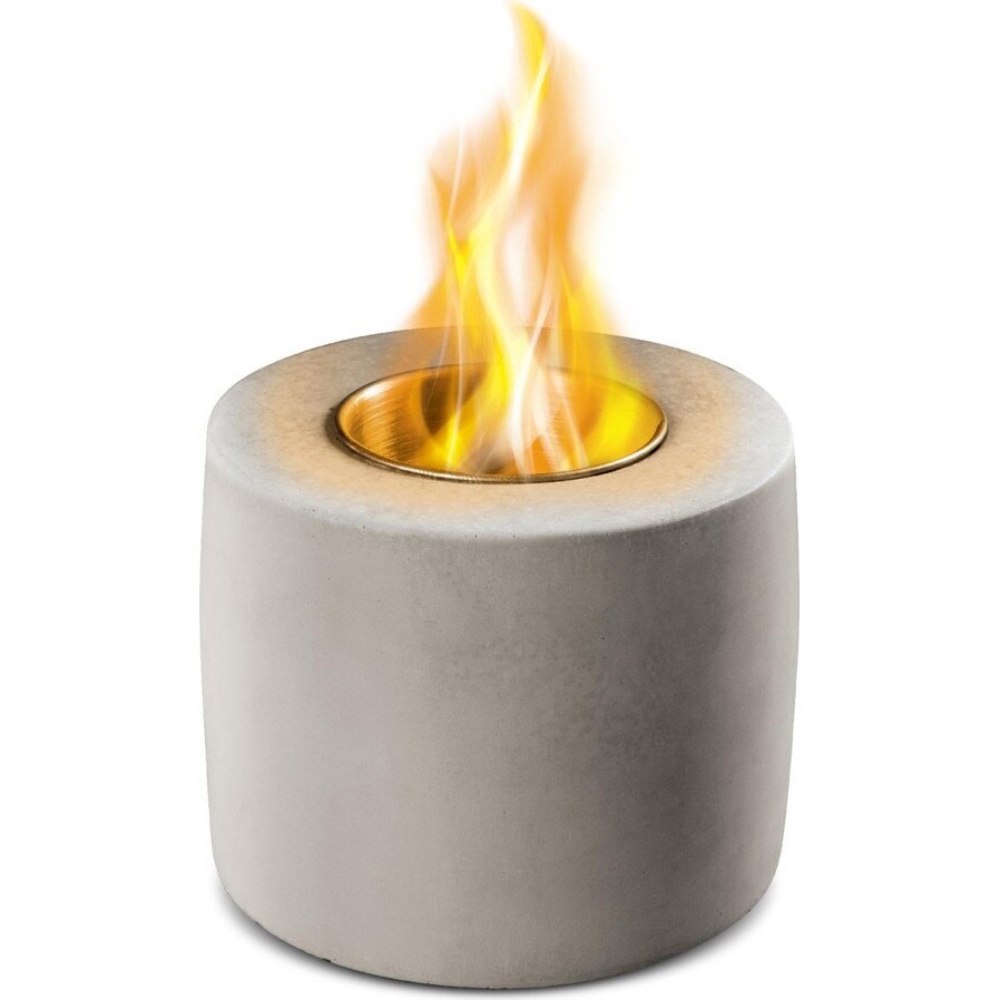 Lomi Wellness Gray Tabletop Fireplace Compact Bioethanol Indoor Heater