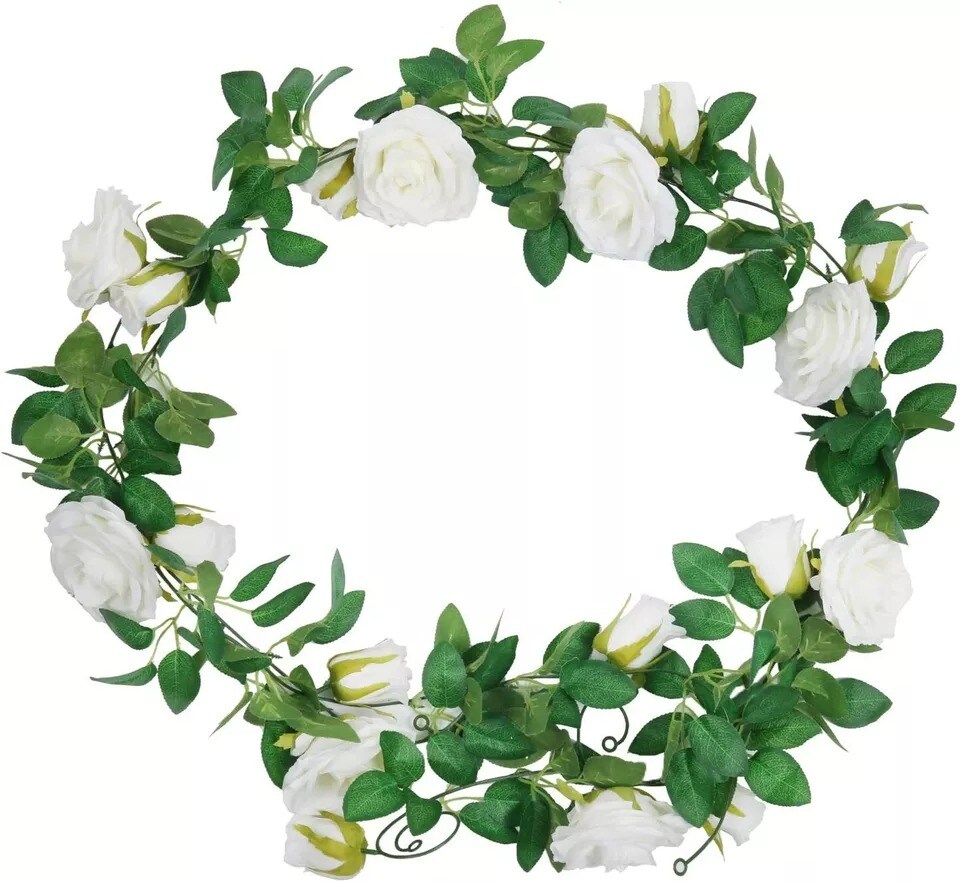 3-Pieces Artificial Silk Rose Garland
