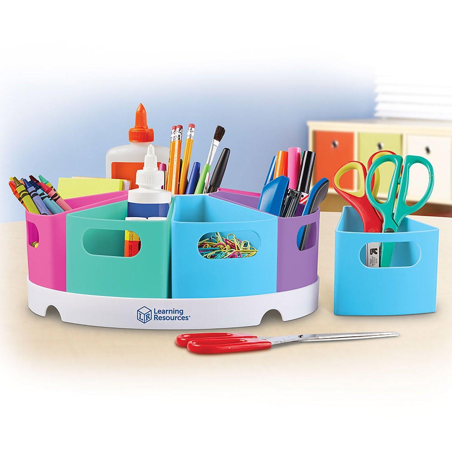 10 Piece set Art/Desk Organizer for Kids, Crayon/Homeschool Organizers and Storage Pastel