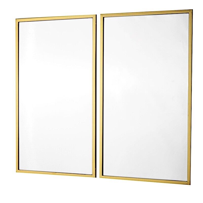 2.5 feet Gold 2-Tier Round Metal Bar Cart Mirror Glass Serving Trays