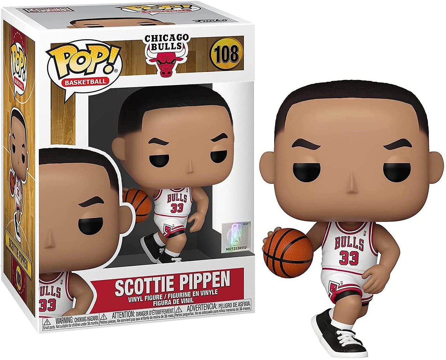 Chicago Bulls NBA Funko POP Vinyl Figure | Scottie Pippen (Home)