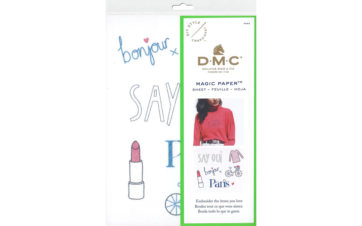 DMC Magic Paper Embroidery Paris 1pc